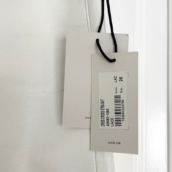 NWT Agolde Criss Cross Vegan Leather Pants - 26 - Picture 6 of 10